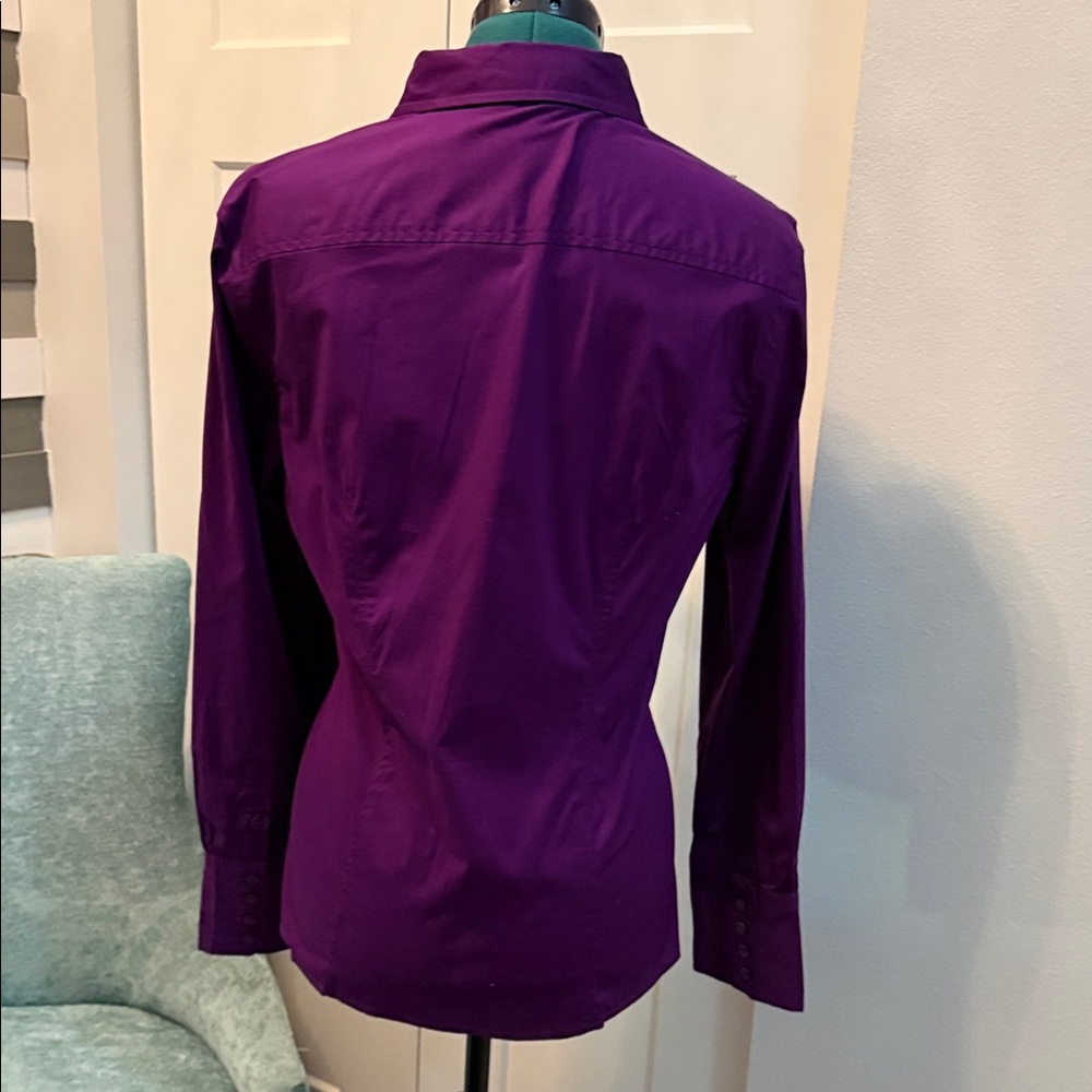 The Limited Deep Purple Women's Button-Down Shirt - Picture 4 of 4